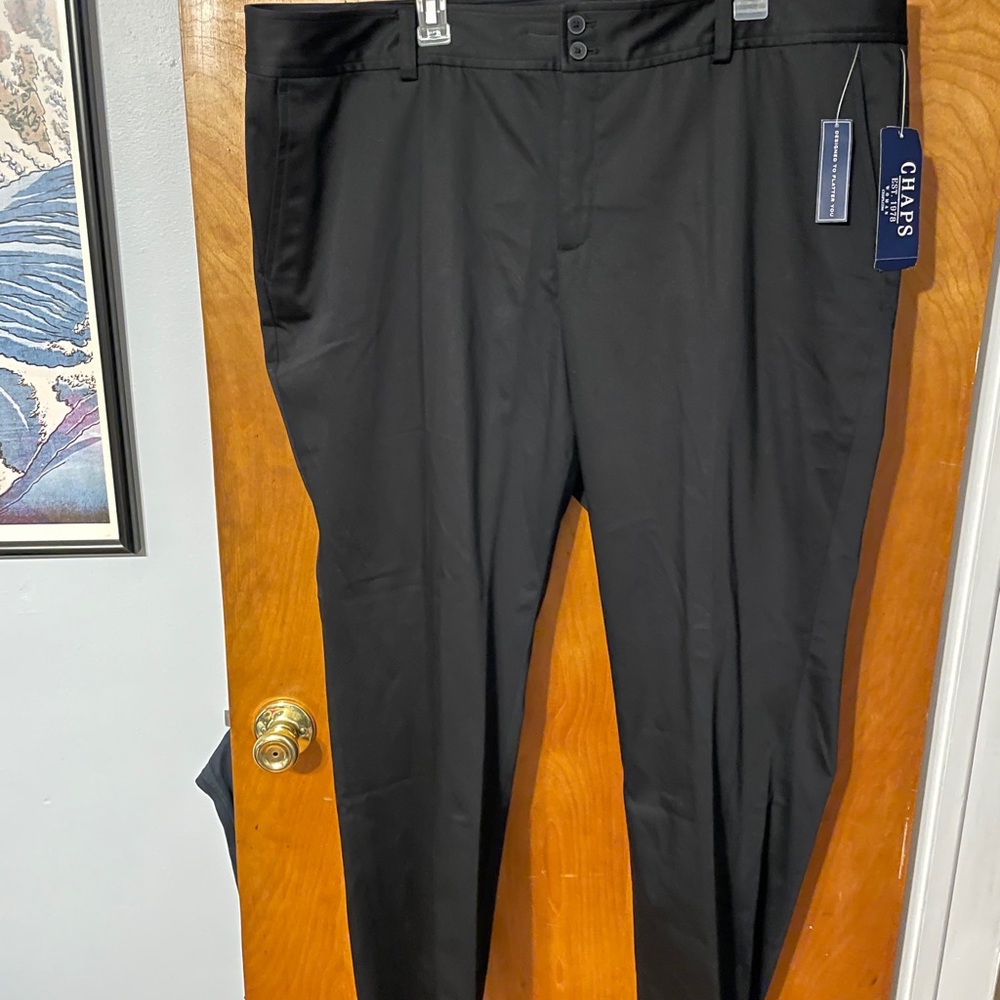 Women’s Chaps Black Slacks size 22 NWT